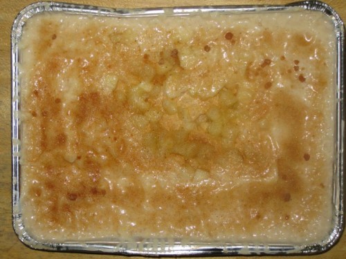 Vanillemilchreis mit Apfelwürfeln, Zucker und Zimt extra, Banane
