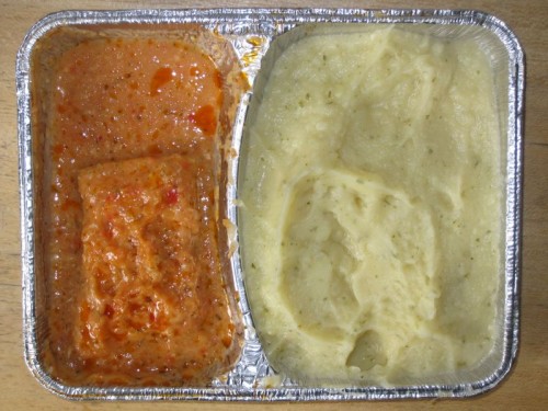 Fischfilet mit Tomate und Käse überbacken, Kräuterpüree